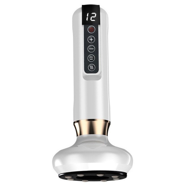 Set aparat de masaj cu ventuze, cu incalzire prin infrarosu, pentru slabire si eliminarea celulitei, mediu, alb