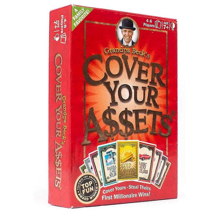 Társasjáték, 2025 New Grandpa Becks Cover Your Assets, szórakoztató családi készlet, többszínű, 14.5x10x3.4cm