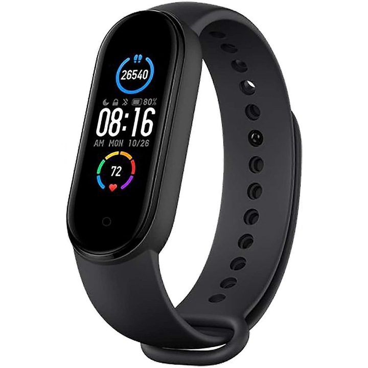 Bratara fitness Xiaomi Mi Smart Band 5, monitorizare sanatate, 11 moduri de exercitii, negru