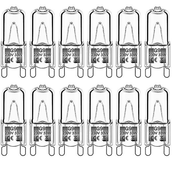 Set 12 becuri halogen G9 33W 230V 380lm 2800K alb cald