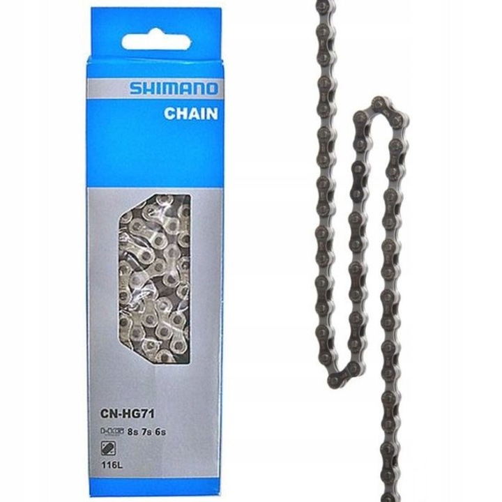Верига за велосипед Shimano CN-HG71 116, Deore LX, 6/7/8 скорости, сребрист/сив