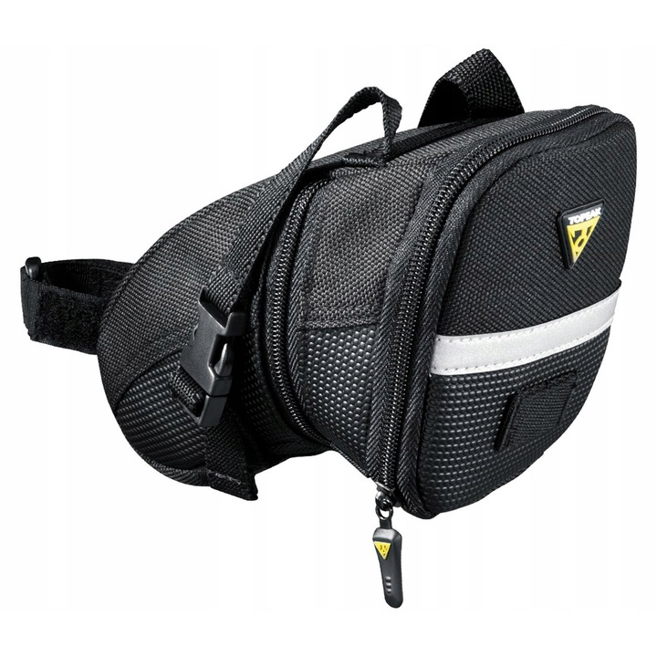 Topeak Aero Wedge Pack Голяма чанта за велосипед, 1.48-1.97 л, 23x13x14 см, найлон, 3M рефлектор