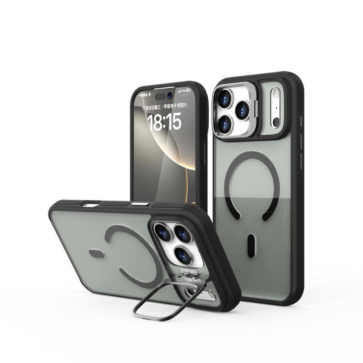 Husa telefon pentru Apple iPhone 17 Pro Max, protectie, slim, neagra