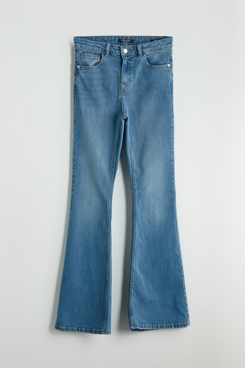 LC WAIKIKI, Blugi evazati cu talie medie, Albastru pastel