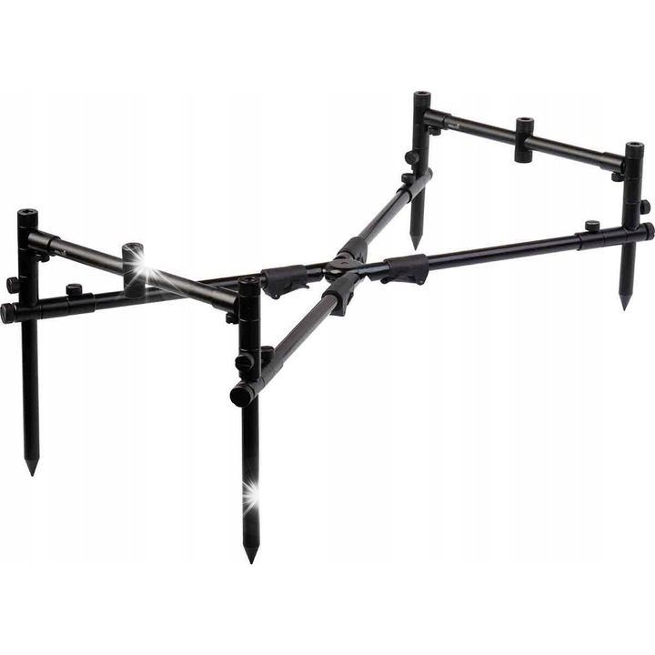Suport rod pod Prologic K1 pentru 3 undite, aluminiu anodizat, 4 suporturi reglabile, 16mm