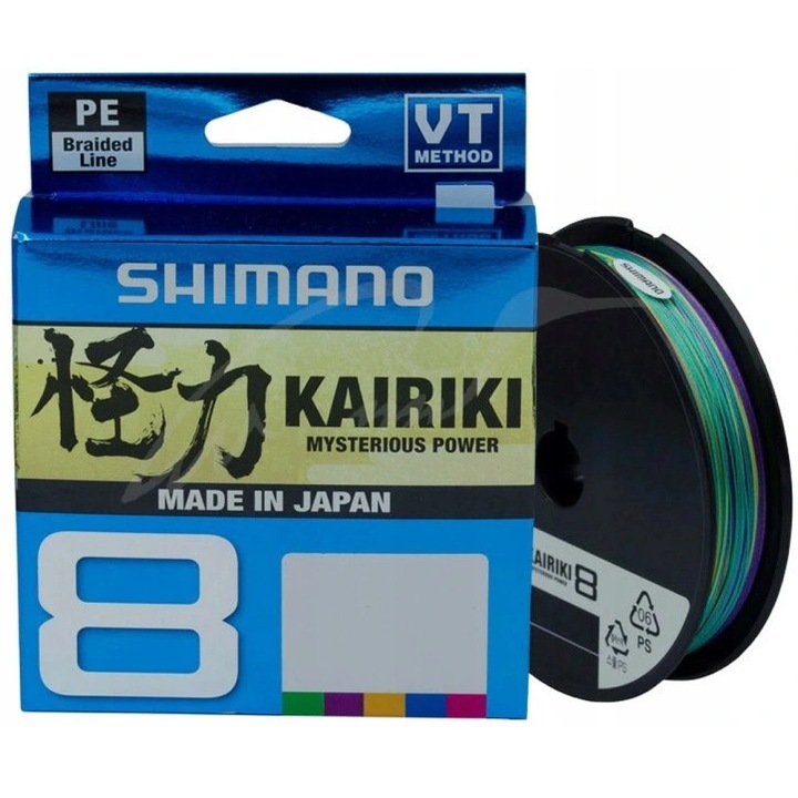 Plecione Shimano KAIRIKI 8, 300m, 0,28mm, multicolor, set de 8 fire
