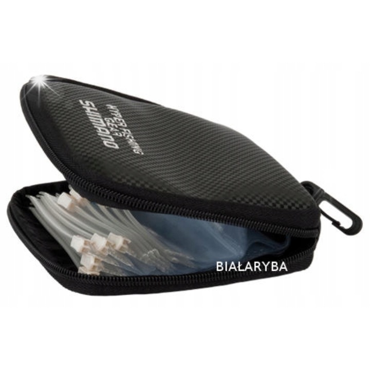 Портфейл за екипировка Shimano, 8 отделения, 13x13x3 см, лесен за почистване материал, с щипка