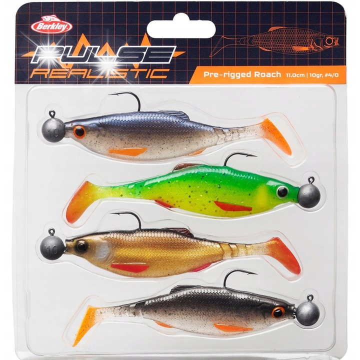 Комплект изкуствени стръвни Berkley Pulse Realistic Roach 15 см, 4 броя