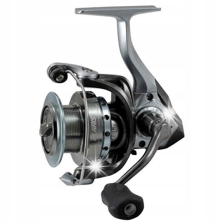 Макара Okuma Alaris ALS20, 4 лагера, сила на съпротивление 5,4 кг, 204 г, капацитет 0,20 мм / 140 м, цвят графит