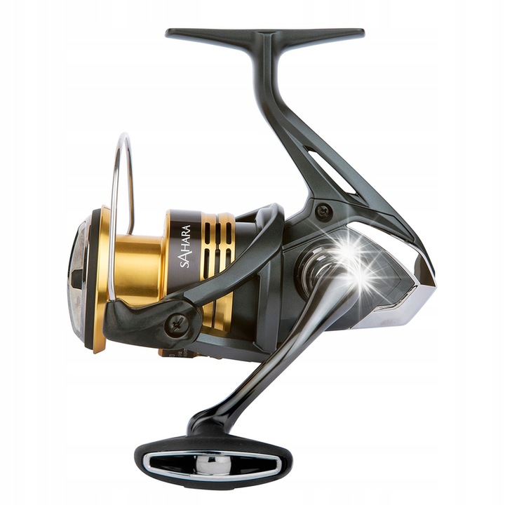 Макара Shimano Sahara FJ C3000, 4+1 лагера, 9 кг сила на съпротивление, 240 г, 73 см въртене