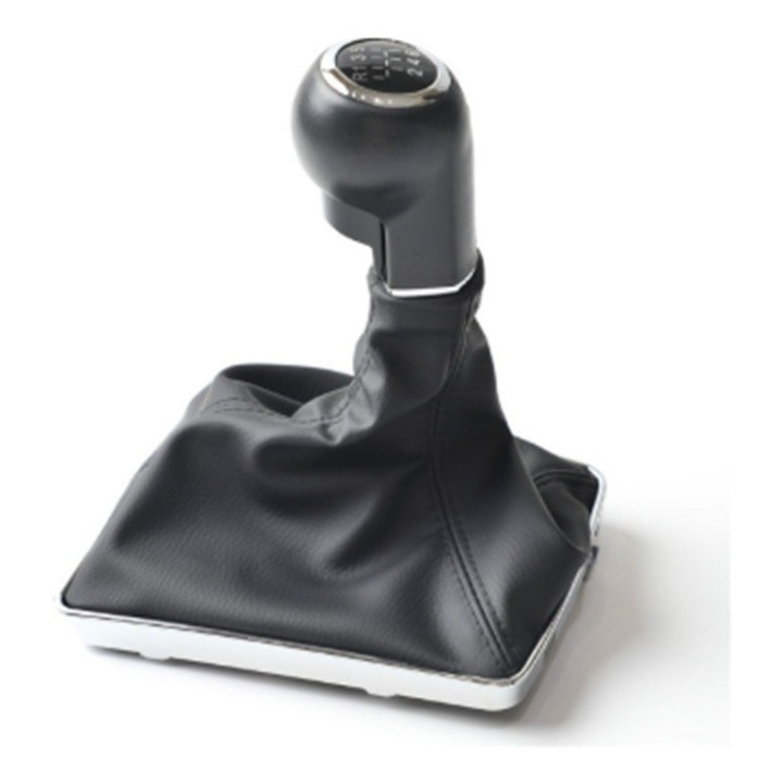 Manson schimbator si maner OMC cu adaptoare pentru 5 si 6 viteze, piele ecologica neagra, pentru Opel Astra H 2005-2010