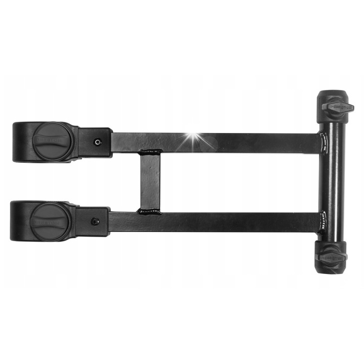 Дълго рамо за риболов Preston Mega Brolly, 34 см, 2 x 30 мм, 2 x 25 мм, 2 x 23 мм, черно