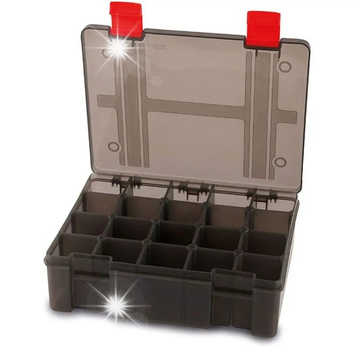 Кутия за стръв Fox Rage Stack&Store 20 Comp Medium Deep, 28x22x8 см, издръжлива пластмаса, регулируеми разделители