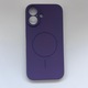Husa de protectie pentru iPhone 16, compatibila cu incarcare MagSafe, SIlicon Catifelat Cu Interior Microfibra, Joyshell, Mov inchis