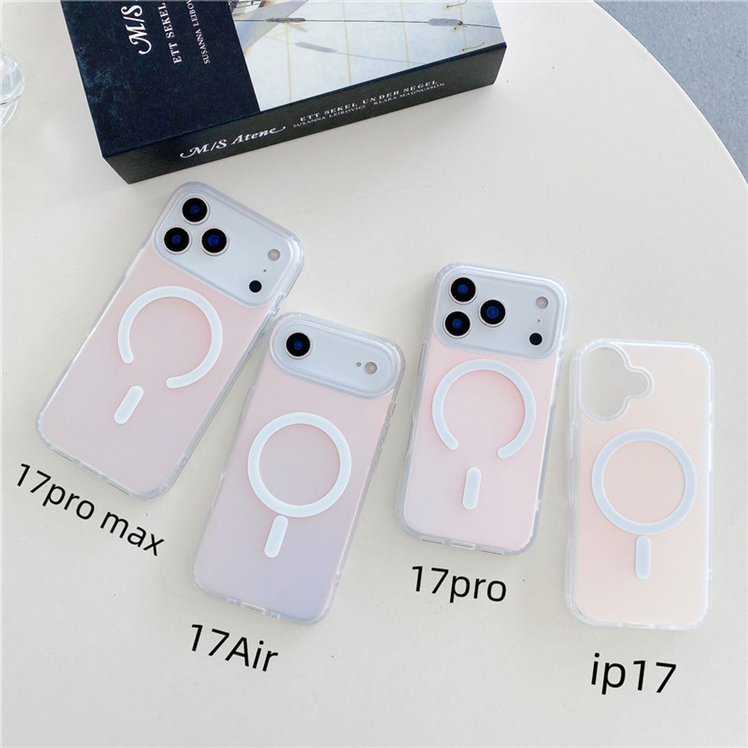 Husa pentru Apple iPhone 17 Pro Max, Magsafe, Antisoc, Schimbare Culoare din Unghiuri Diferite, Textura Mata, Multicolor/Alb