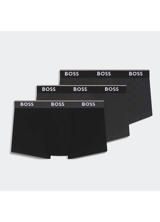 Set lenjerie intima barbati BOSS, 3 buc, elastic cu sigla, deschis, 95% bumbac, 5% spandex, S INTL
