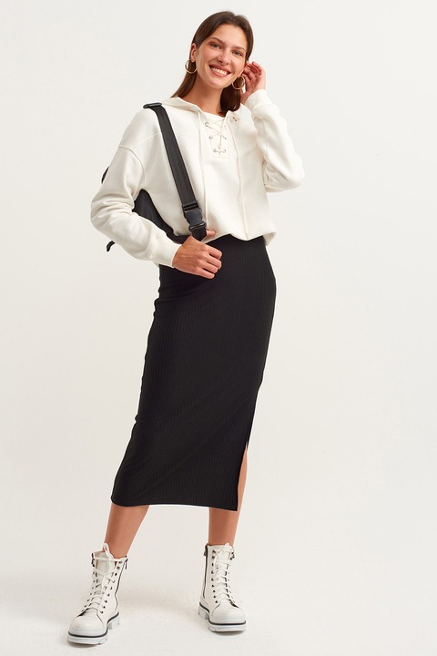 OXXO, Fusta striata cu slit lateral, Negru