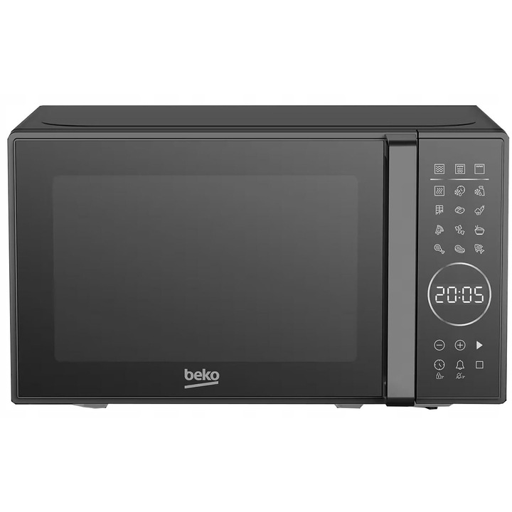 Cuptor cu microunde Beko MGC20130BB, 700W, 6 nivele putere, grill 1000W, negru, 33x44x25.8cm