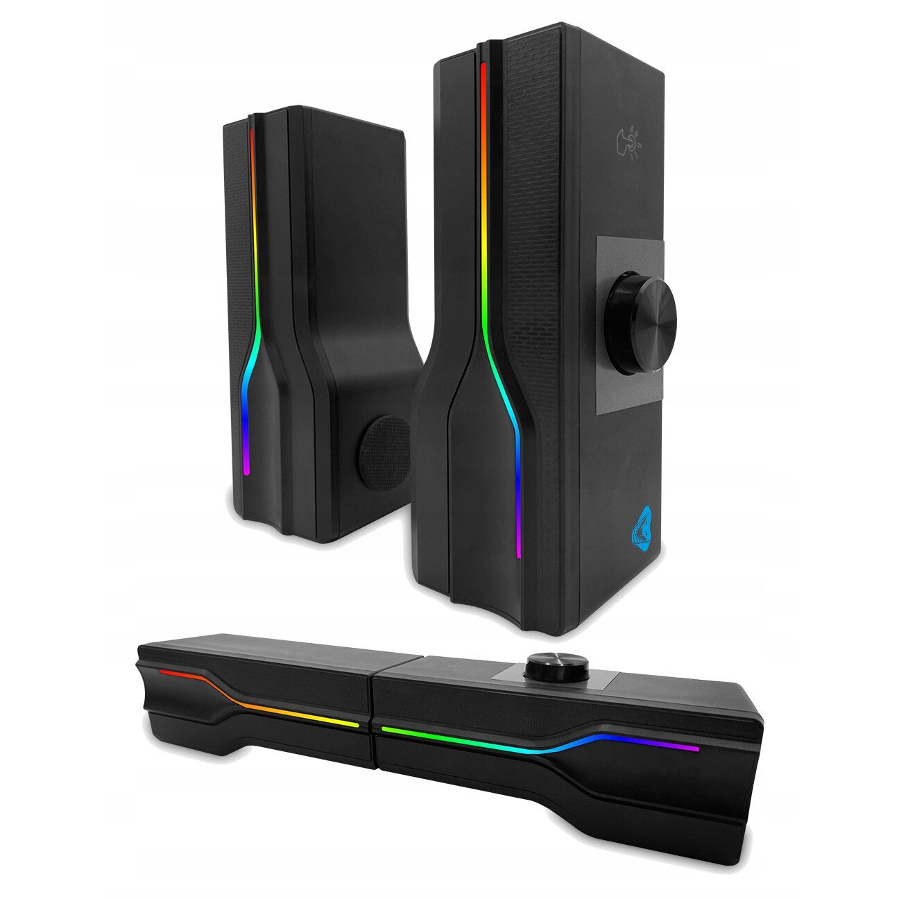 Boxe PC Media-Tech Aragor 2.0, RGB, 8W, 85x195x75mm - eMAG.ro