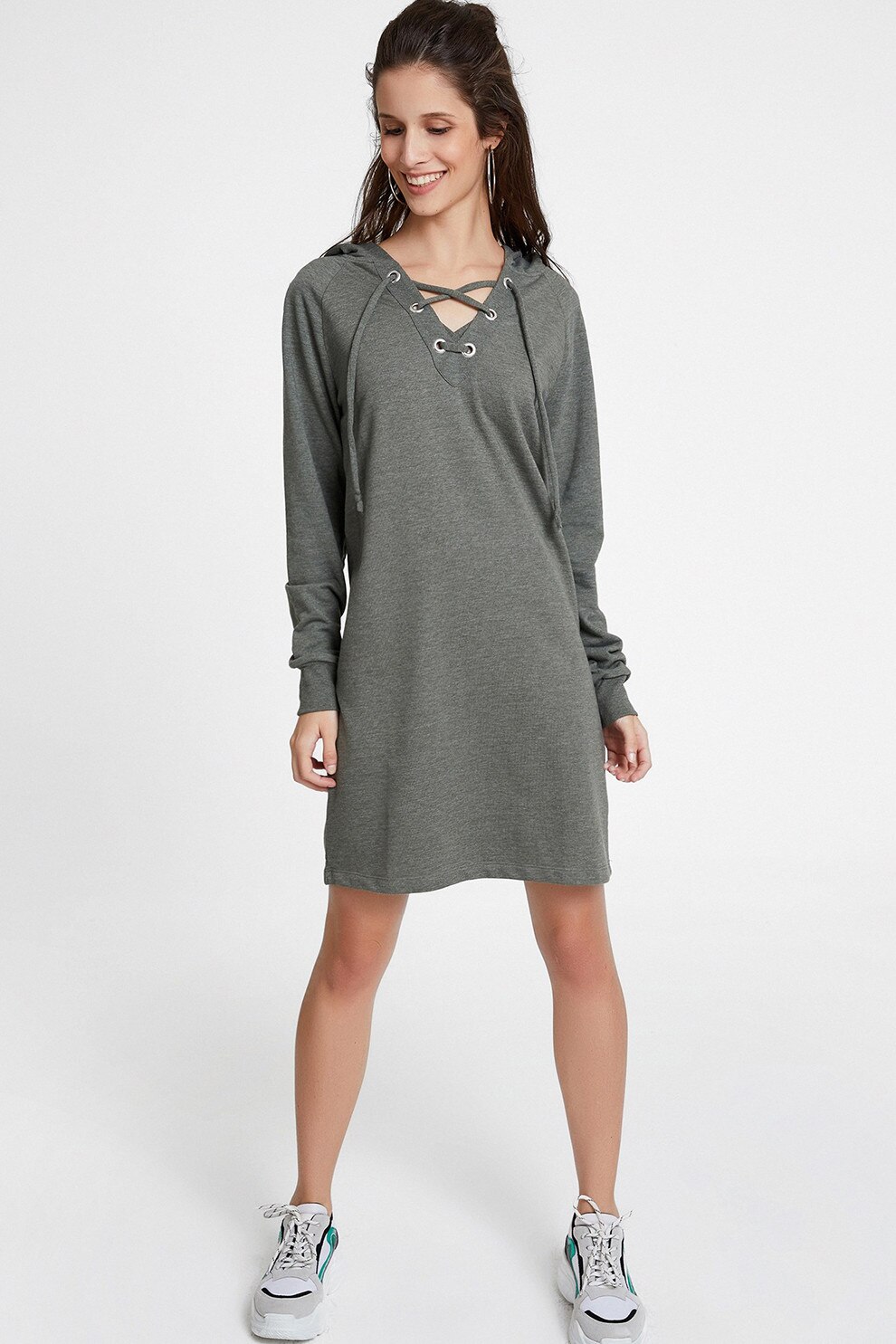 OXXO, Rochie-hanorac, Grej, XS