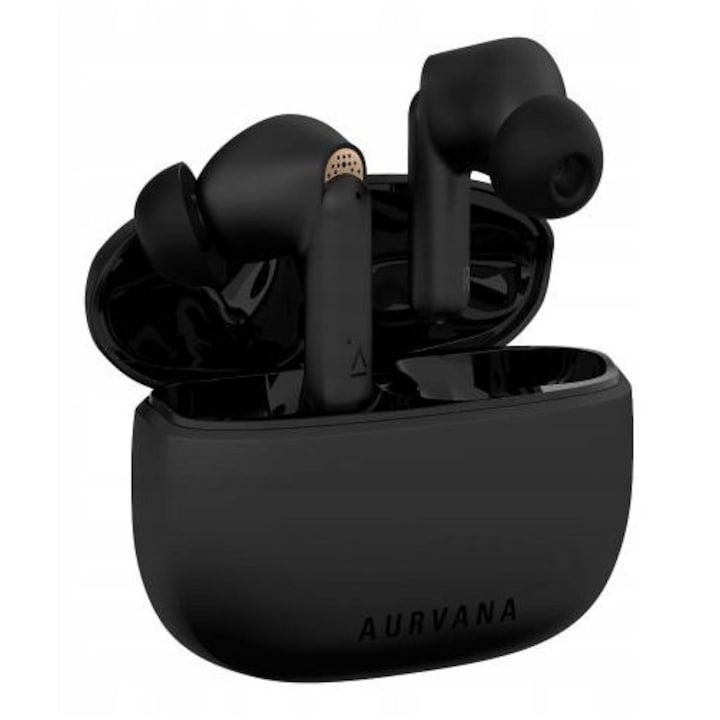 Casti True Wireless Creative Aurvana Ace, Bluetooth 5.3, reducere activa a zgomotului, negru