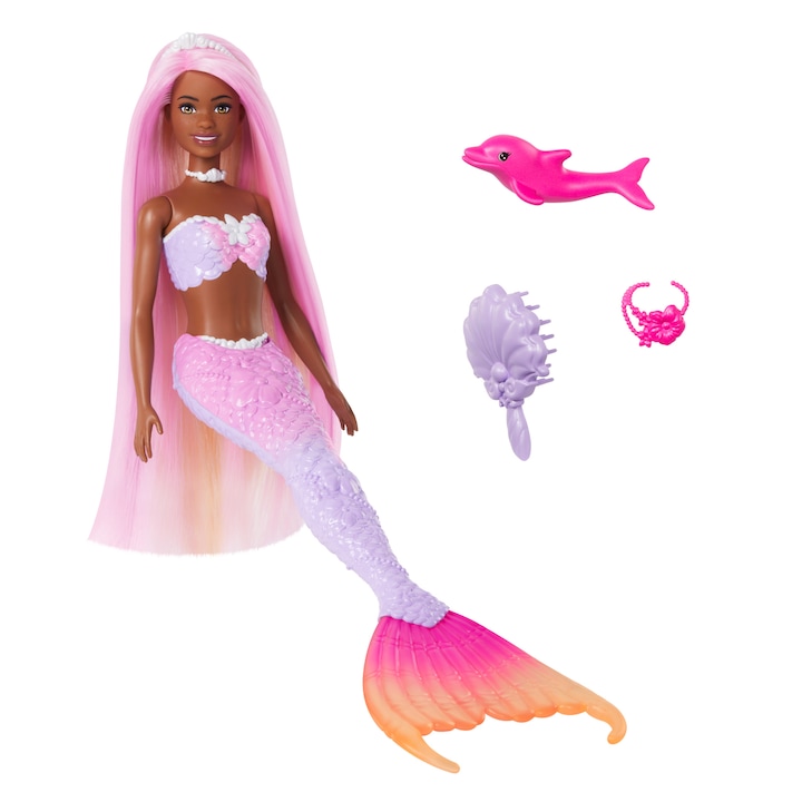 Barbie Brooklyn baba, színváltós, 29cm, rózsaszín