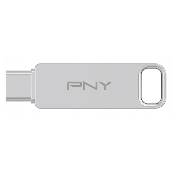 Флаш памет PNY Duo-Link, 256GB, USB 3.2, сребриста