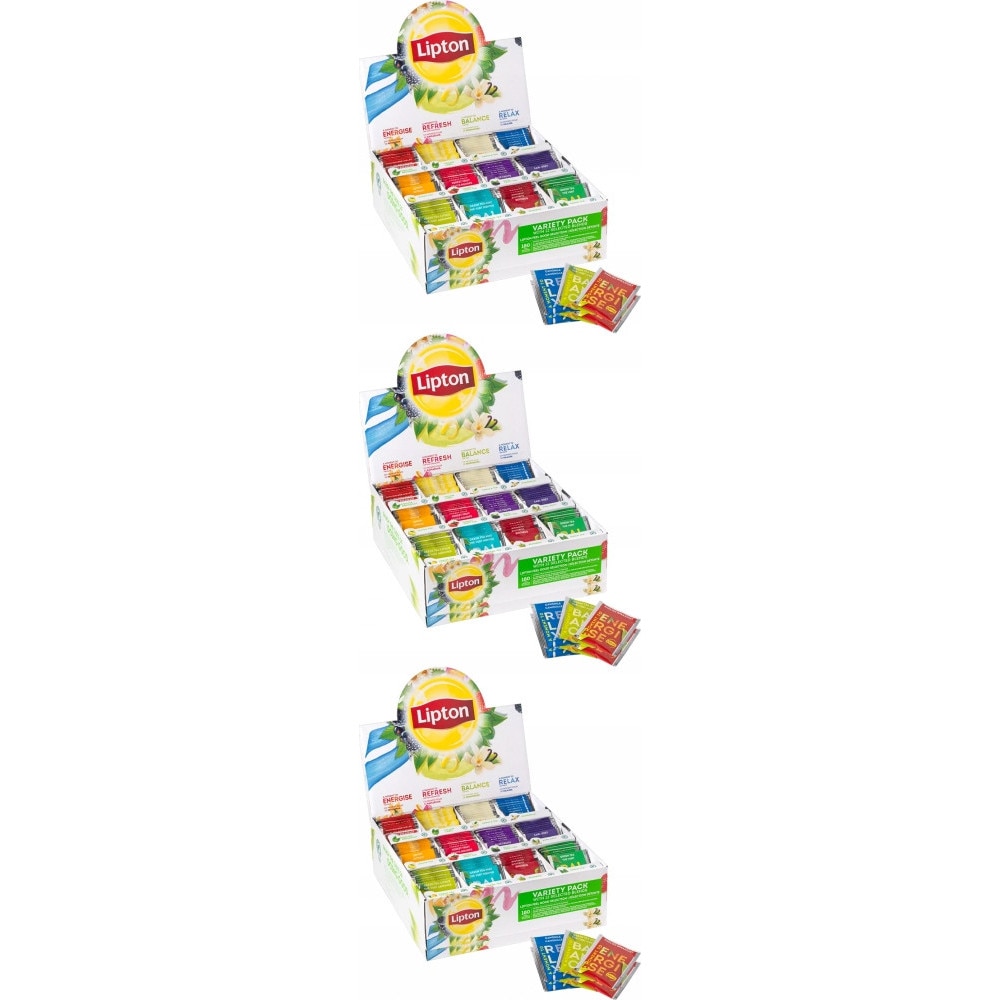 Set ceaiuri Lipton, 12 arome, 540 pliculete, multicolor - eMAG.ro