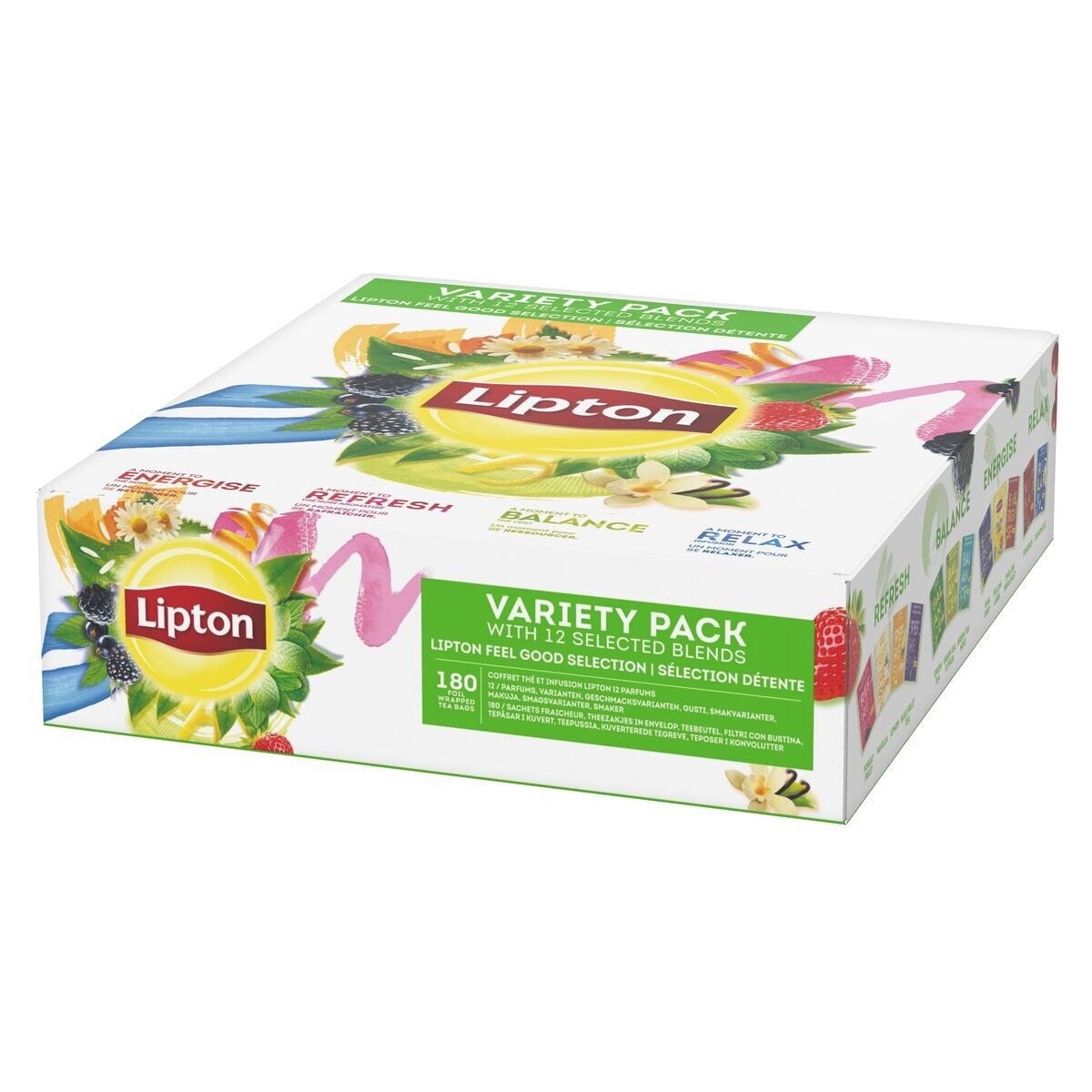 Set ceaiuri Lipton, 12 arome, 540 pliculete, multicolor - eMAG.ro
