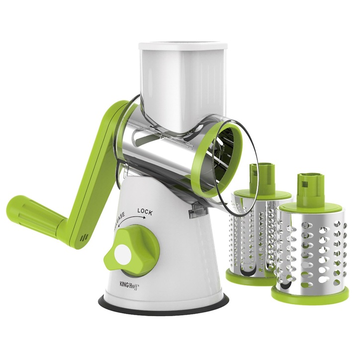 Tarka multifunctionala Kinghoff, 3 lame interschimbabile, inox, 26,5x12,5x24cm