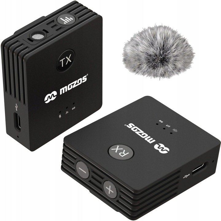 Безжичен микрофон Mozos S9, 2.4 GHz, многоцветен, 4.2x5x2.5 см, пълен комплект