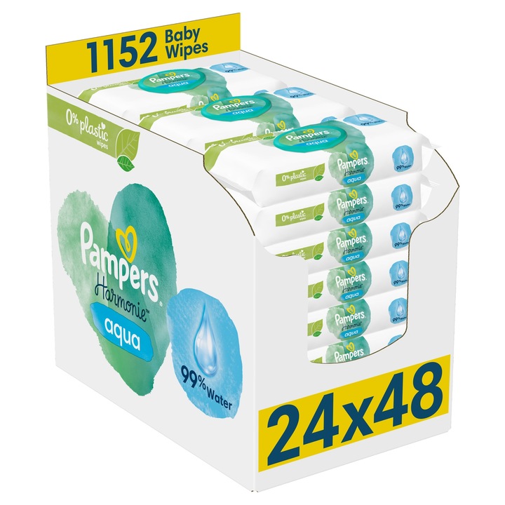 Servetele umede Pampers Harmonie Aqua 24x48 buc