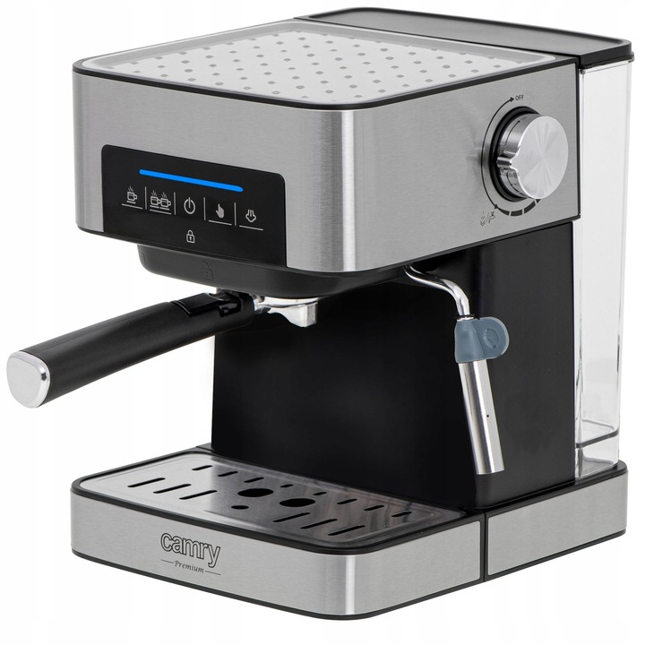 Espressor Camry CR 4410, 15bar, 1000W, negru/argintiu, 1.6l