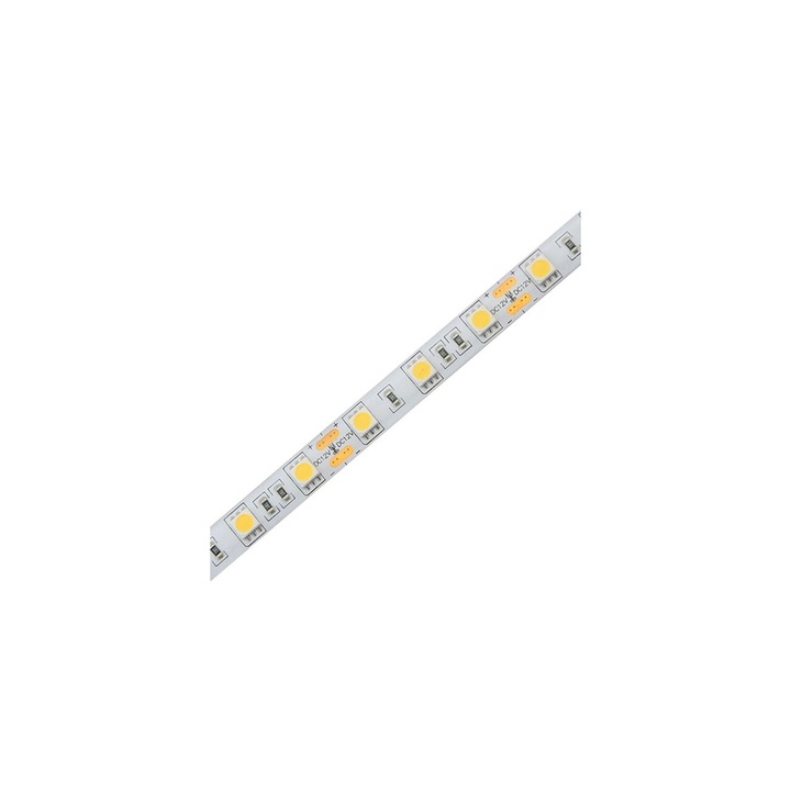 Banda LED Braytron 5m, 14.4W/m, 60 LED-uri/m, 4000K, IP20