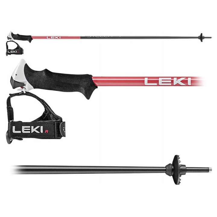 Ски щеки Leki Stella S, 115 см, черно-розови, система Trigger S, коркова дръжка