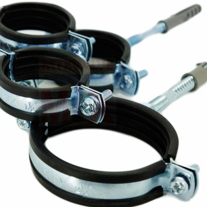 Colier metalic 3' cu garnitura cauciuc (diblu+prezon)