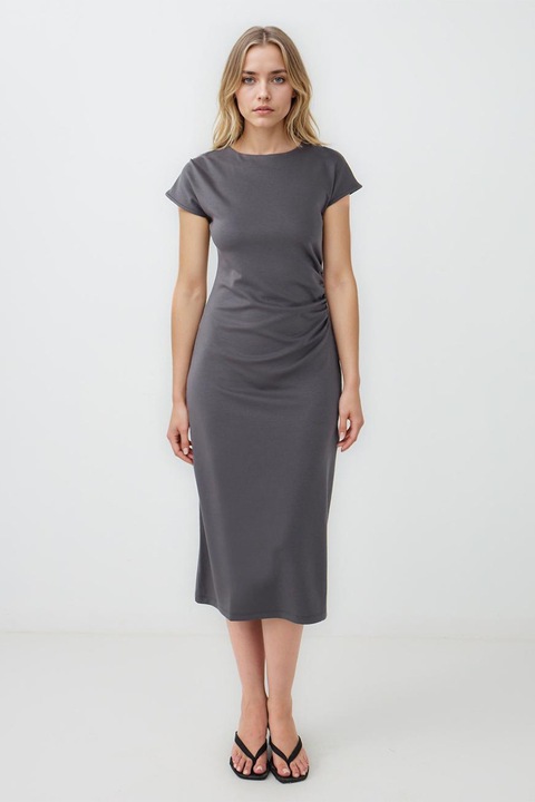 JIMMY KEY, Rochie din amestec de modal, Gri inchis, S