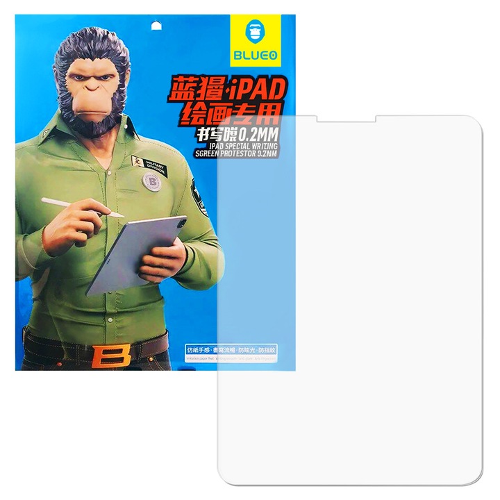 Защитно фолио за екран, Blueo, iPad mini 6/7, прозрачно, 2.5D, матово