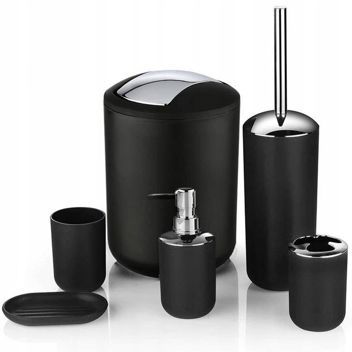 Set 6 accesorii baie Gockowiak, negru