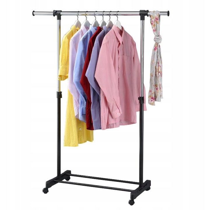 Suport pentru umerase GMM Group, pe roti, negru