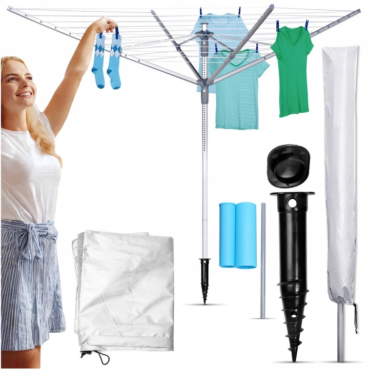 Сушилник за дрехи, GMM Group, с аксесоари, многоцветен