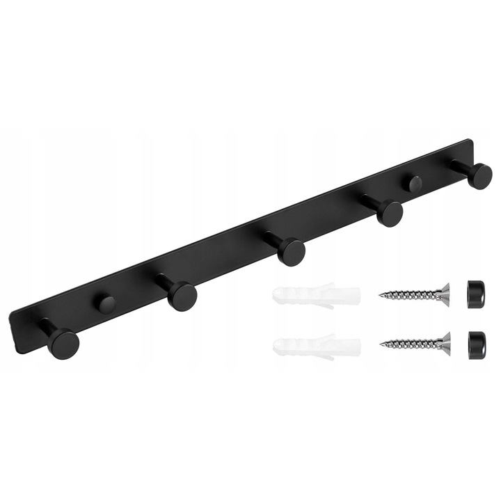 Cuier metalic GMM Group, negru, 36cm