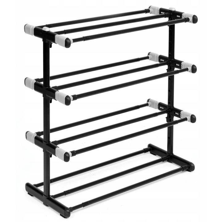 GMM Group cipőtartó, 4 szintes, állítható, 30x45cm, fekete