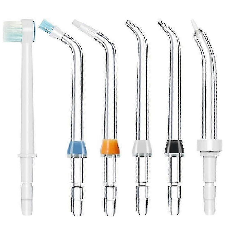 Set 6 Piese Capete de Inlocuire pentru Irigatoare Waterpik, Compatibile cu Majoritatea Modelor, Material ABS