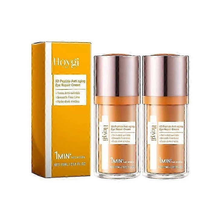 Hoygi 5D крем против стареене за очи с пептиди, 2x 15 мл