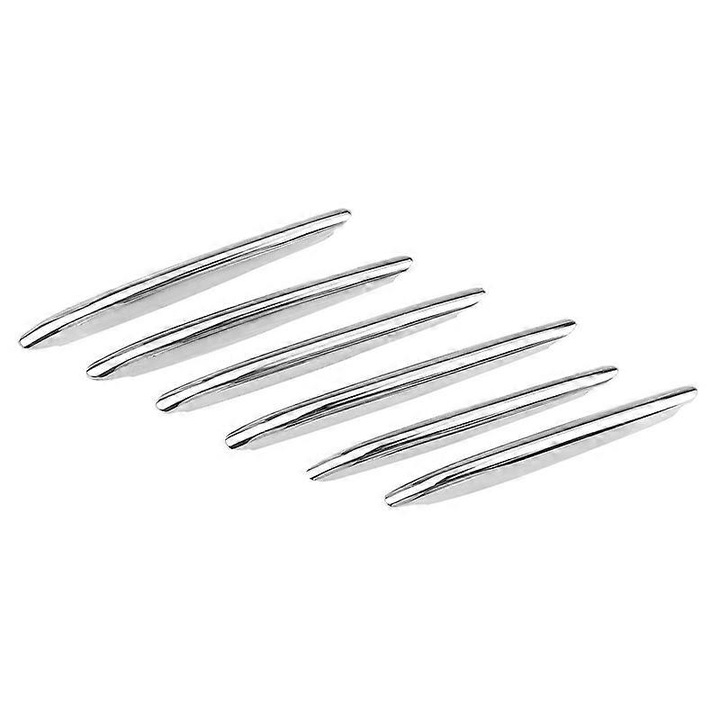 Dekoratív motorháztető csík Mercedes-Benz AMG R172 SLK SLC 2011, fém, ezüst, 6 darabos készlet