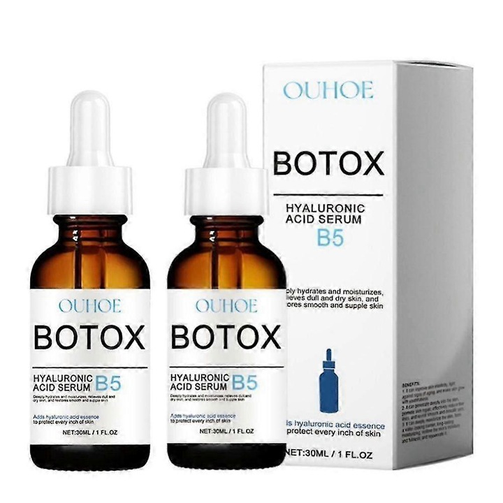 Хидратиращ серум с хиалуронова киселина B5, 2 броя, 30мл, лека текстура, подобрява вида на кожата