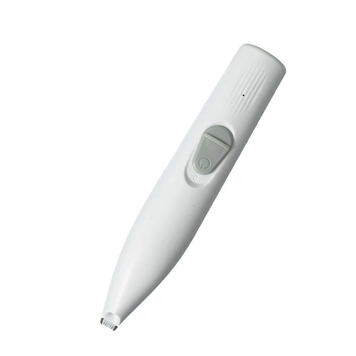 Taietor de par pentru animale de companie, cu LED, design multifunctional, alb, cu acumulator integrat