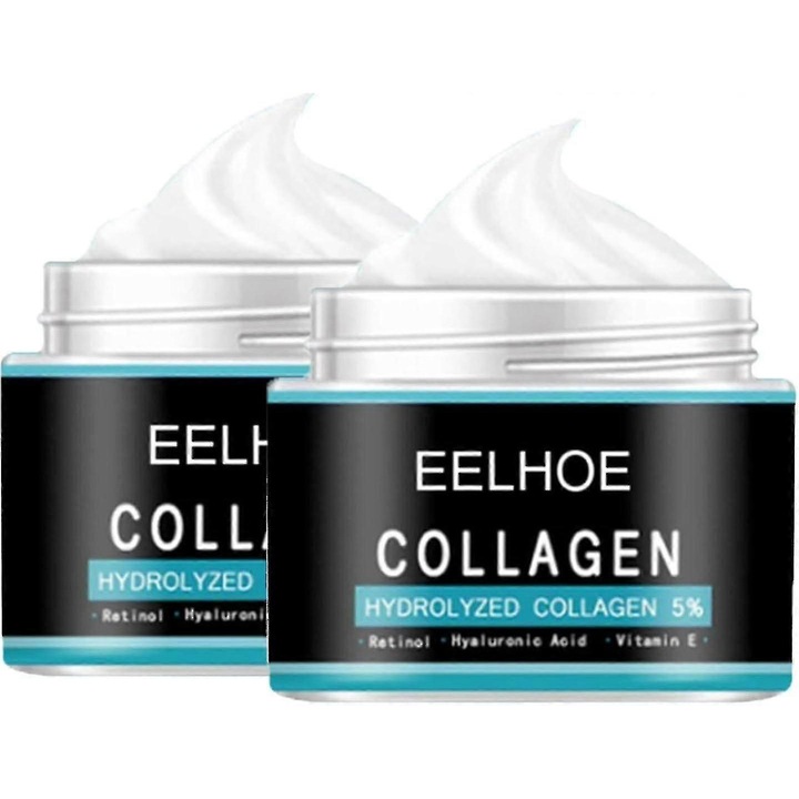 Ránctalanító és öregedésgátló arckrém férfiaknak, 2 darabos szett, 50 g, kollagénnel és hialuronsavval