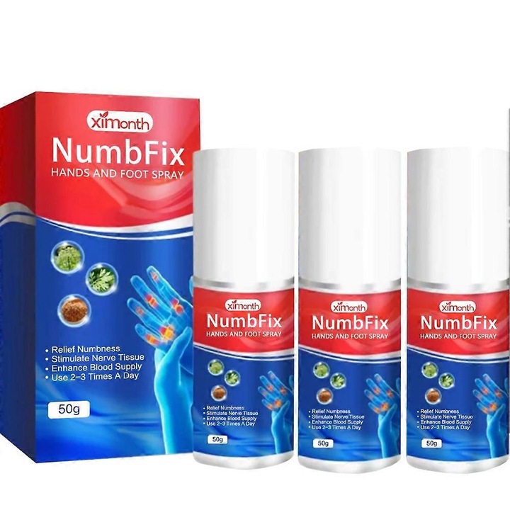 Nyugtató spray zsibbadt kezekre és lábakra, Ximonth, 3 darabos szett